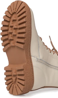 Женские бежевые ботинки Baden (Натуральная шерсть)