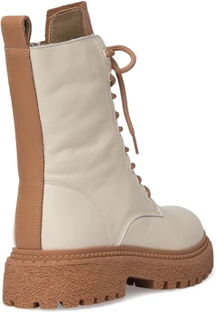 Женские бежевые ботинки Baden (Натуральная шерсть)