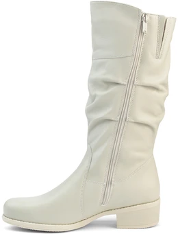 Женские бежевые сапоги Janita (Натуральный мех)