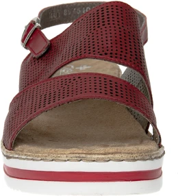 Женские красные босоножки Rieker