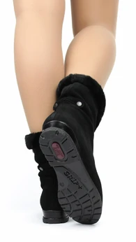 Женские черные полусапоги Janita (Натуральный мех)