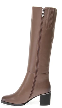 Женские бежевые сапоги Dino Ricci (Еврошерсть)