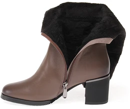 Женские бежевые сапоги Dino Ricci (Еврошерсть)