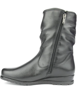 Женские черные полусапоги Janita (Натуральный мех)