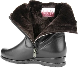 Женские черные полусапоги Janita (Натуральный мех)