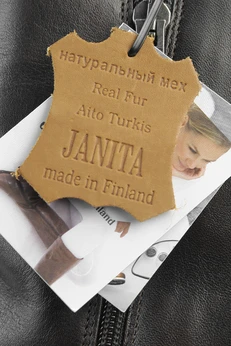 Женские черные полусапоги Janita (Натуральный мех)