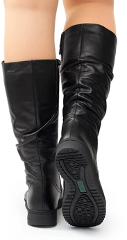 Женские черные сапоги Romer (Натуральный мех)