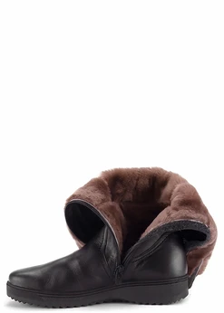 Женские черные сапоги Romer (Натуральный мех)