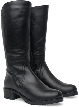 Женские черные сапоги ALEXIA LEVINI (Натуральный мех)