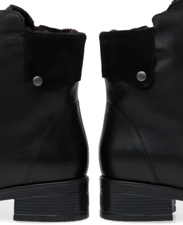 Женские черные ботинки Janita (Натуральный мех)