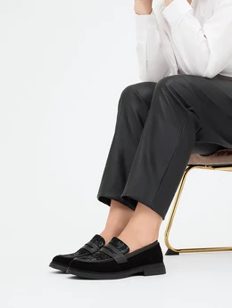 Женские черные лоферы Baden