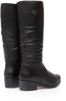 Женские черные сапоги Janita (Натуральный мех)