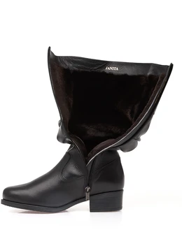 Женские черные сапоги Janita (Натуральный мех)