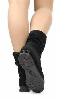 Женские черные полусапоги Janita (Натуральный мех)