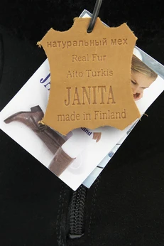 Женские черные полусапоги Janita (Натуральный мех)