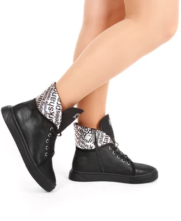 Женские черные ботинки Shoiberg (Натуральная шерсть)