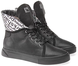 Женские черные ботинки Shoiberg (Натуральная шерсть)