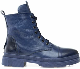 Женские синие ботинки Shoiberg (Байка)