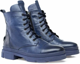 Женские синие ботинки Shoiberg (Байка)