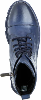 Женские синие ботинки Shoiberg (Байка)