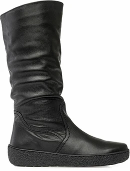 Женские черные сапоги Romer (Натуральный мех)