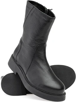 Женские черные полусапоги Romer (Натуральный мех)