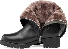 Женские черные сапоги Baden (Натуральный мех)