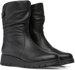 Женские черные полусапоги Janita (Натуральный мех)