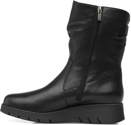 Женские черные полусапоги Janita (Натуральный мех)