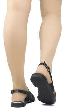 Женские черные босоножки Dakkem