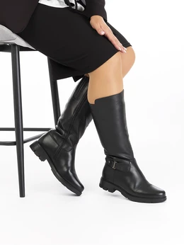 Женские черные сапоги Baden (Натуральный мех)