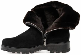 Женские черные сапоги Janita (Натуральный мех)