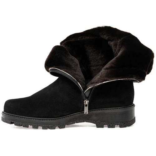 Женские черные сапоги Janita (Натуральный мех)