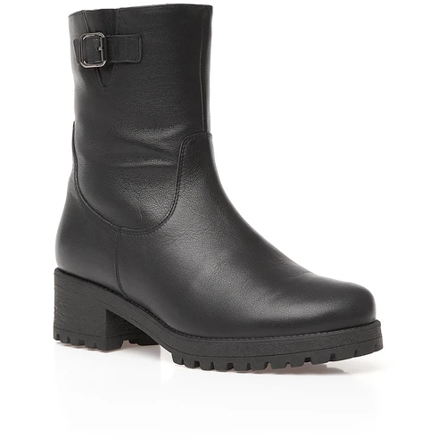 Женские черные полусапоги Janita (Натуральный мех)