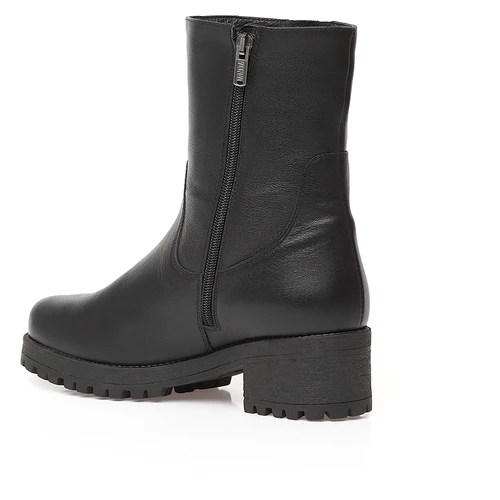 Женские черные полусапоги Janita (Натуральный мех)