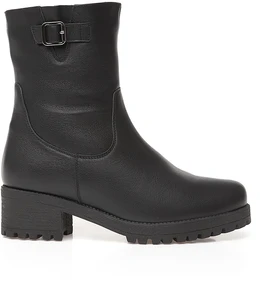 Женские черные полусапоги Janita (Натуральный мех)