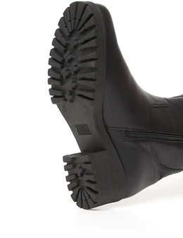 Женские черные полусапоги Janita (Натуральный мех)