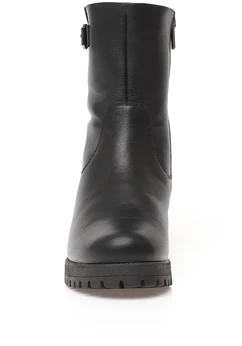 Женские черные полусапоги Janita (Натуральный мех)