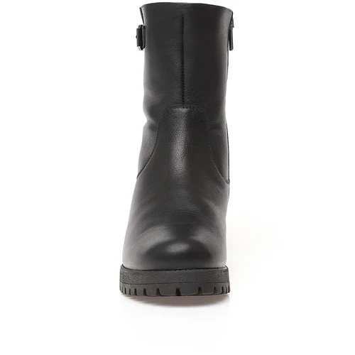 Женские черные полусапоги Janita (Натуральный мех)