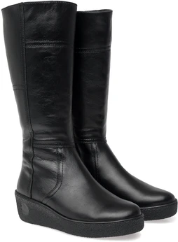 Женские черные сапоги ALEXIA LEVINI (Натуральный мех)