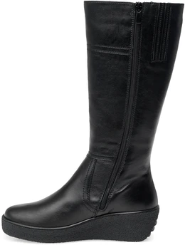 Женские черные сапоги ALEXIA LEVINI (Натуральный мех)