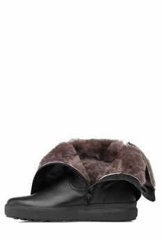 Женские черные сапоги Romer (Натуральный мех)