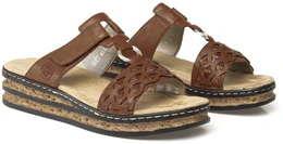 Женские коричневые сабо Rieker