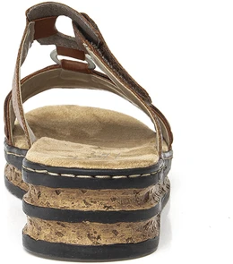 Женские коричневые сабо Rieker