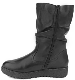 Женские черные полусапоги Remonte (Натуральный мех)