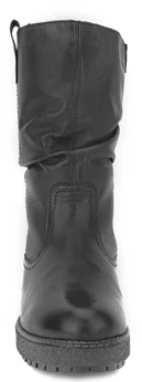 Женские черные полусапоги Remonte (Натуральный мех)