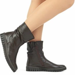 Женские коричневые полусапоги Romer (Натуральная шерсть)