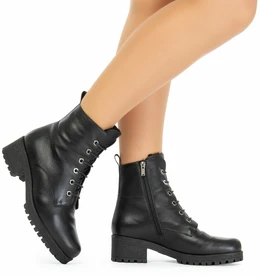 Женские черные ботинки Janita (Натуральный мех)