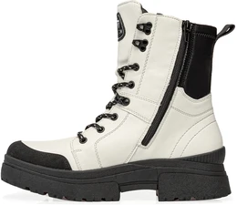 Женские белые ботинки Rieker (Велюр)