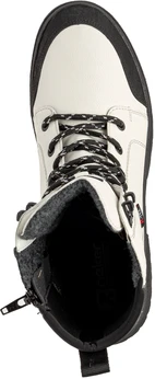 Женские белые ботинки Rieker (Велюр)